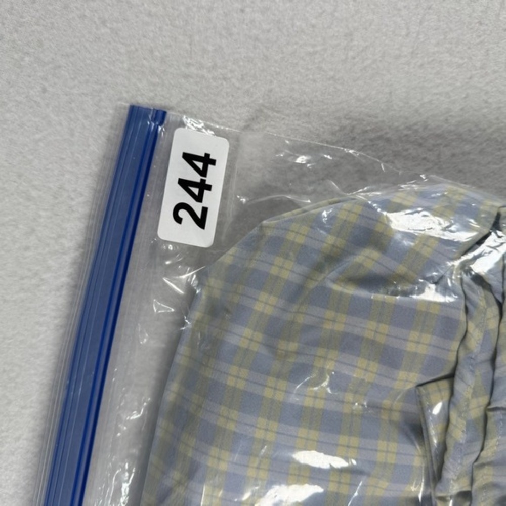 Mizzen Main Leeward Shirt Men XXL Blue Yellow Plaid Performance Stretch Golfcore - Picture 10 of 10